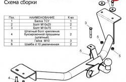 1 739 р. Фаркоп Лидер Плюс  ИжАвто Ода  2717 Версия (1991-2005) (Без электропакета)  с доставкой в г. Воронеж. Увеличить фотографию 2