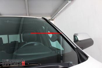 1 699 р. Водостоки (дефлектора) лобового стекла Стрелка 11  RAM 1500  DT (2018-2024) CREW Cab  с доставкой в г. Воронеж. Увеличить фотографию 2
