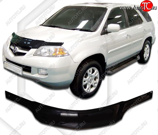 2 199 р. Дефлектор капота CA-Plastic  Acura MDX  YD1 (2000-2003) дорестайлинг (Classic черный, Без надписи)  с доставкой в г. Воронеж