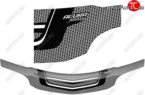 2 479 р. Дефлектор капота CA-Plastiс  Acura MDX  YD1 (2000-2003) дорестайлинг (Серия Art графит)  с доставкой в г. Воронеж
