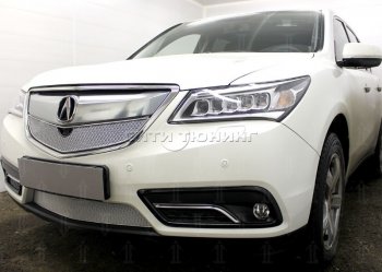 3 849 р. Нижняя решетка радиатора Allest Acura MDX YD3 дорестайлинг (2013-2016) (Хром)  с доставкой в г. Воронеж. Увеличить фотографию 2