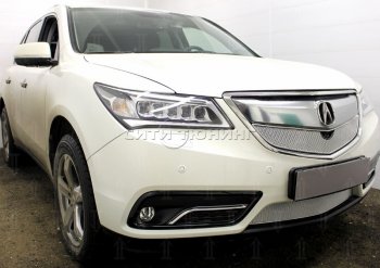 3 849 р. Нижняя решетка радиатора Allest  Acura MDX  YD3 (2013-2016) дорестайлинг (Хром)  с доставкой в г. Воронеж. Увеличить фотографию 3