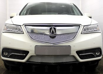 3 849 р. Нижняя решетка радиатора Allest Acura MDX YD3 дорестайлинг (2013-2016) (Хром)  с доставкой в г. Воронеж. Увеличить фотографию 1