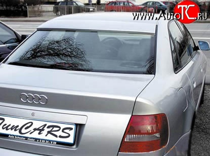 2 749 р. Козырёк RS на заднее лобовое стекло автомобиля Audi A4 B5 8D2 седан 1-ый рестайлинг (1996-1998) (Неокрашенный)  с доставкой в г. Воронеж