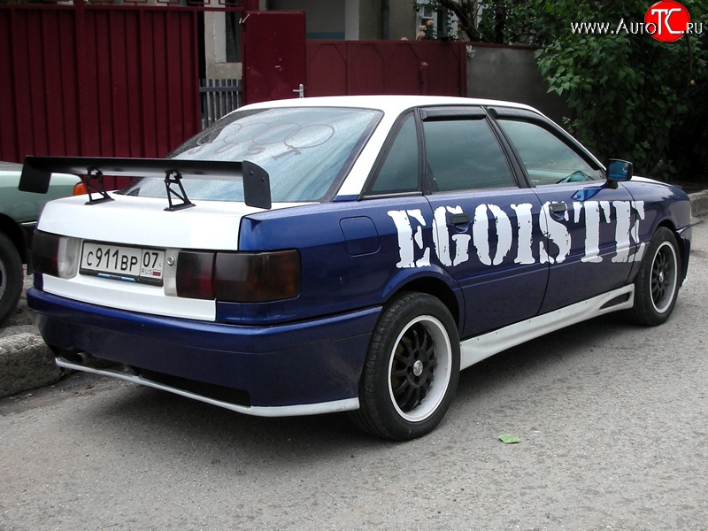 4 499 р. Накладка заднего бампера Rieger Audi 80 B4 седан (1992-1996)  с доставкой в г. Воронеж