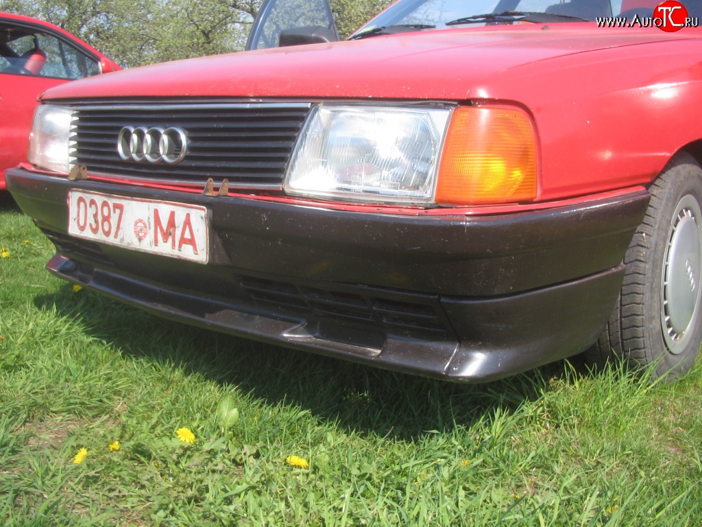 4 399 р. Накладка Sport на передний бампер Audi 100 C3 седан дорестайлинг (1982-1987)  с доставкой в г. Воронеж