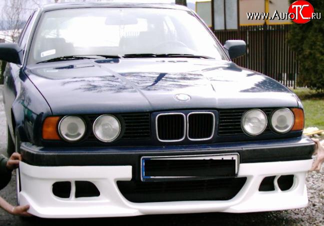 4 049 р. Накладка переднего бампера Street BMW 5 серия E34 универсал (1988-1996) (стеклопластик жёсткий, Неокрашенная)  с доставкой в г. Воронеж