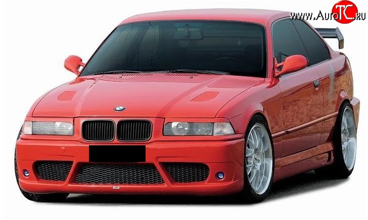 3 999 р. Передний бампер Lumma style BMW 3 серия E36 седан (1990-2000) (Неокрашенный)  с доставкой в г. Воронеж