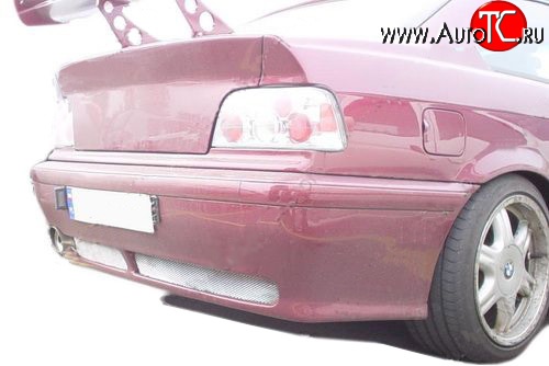 4 599 р. Накладка заднего бампера Racing BMW 3 серия E36 седан (1990-2000)  с доставкой в г. Воронеж