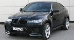 4 749 р. Накладки Global-Tuning на передний бампер автомобиля  BMW X6  E71 (2008-2014) дорестайлинг, рестайлинг (Неокрашенная)  с доставкой в г. Воронеж. Увеличить фотографию 1