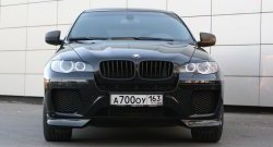 4 749 р. Накладки Global-Tuning на передний бампер автомобиля  BMW X6  E71 (2008-2014) дорестайлинг, рестайлинг (Неокрашенная)  с доставкой в г. Воронеж. Увеличить фотографию 3