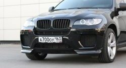 4 749 р. Накладки Global-Tuning на передний бампер автомобиля  BMW X6  E71 (2008-2014) дорестайлинг, рестайлинг (Неокрашенная)  с доставкой в г. Воронеж. Увеличить фотографию 6