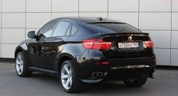 4 749 р. Накладки Global-Tuning на задний бампер автомобиля  BMW X6  E71 (2008-2014) дорестайлинг, рестайлинг (Неокрашенные)  с доставкой в г. Воронеж. Увеличить фотографию 1