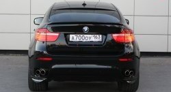 4 749 р. Накладки Global-Tuning на задний бампер автомобиля BMW X6 E71 дорестайлинг (2008-2012) (Неокрашенные)  с доставкой в г. Воронеж. Увеличить фотографию 3