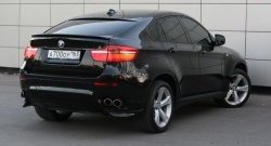 4 749 р. Накладки Global-Tuning на задний бампер автомобиля BMW X6 E71 дорестайлинг (2008-2012) (Неокрашенные)  с доставкой в г. Воронеж. Увеличить фотографию 4