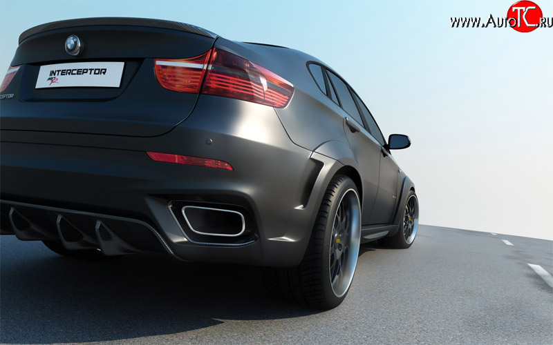 7 999 р. Лип Спойлер Interceptor BMW X6 E71 дорестайлинг (2008-2012) (Неокрашенный)  с доставкой в г. Воронеж