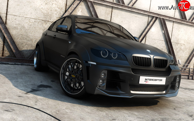 5 199 р. Юбка переднего бампера BMW X6 E71 рестайлинг (2012-2014) (Из стеклопластика, Неокрашенная)  с доставкой в г. Воронеж