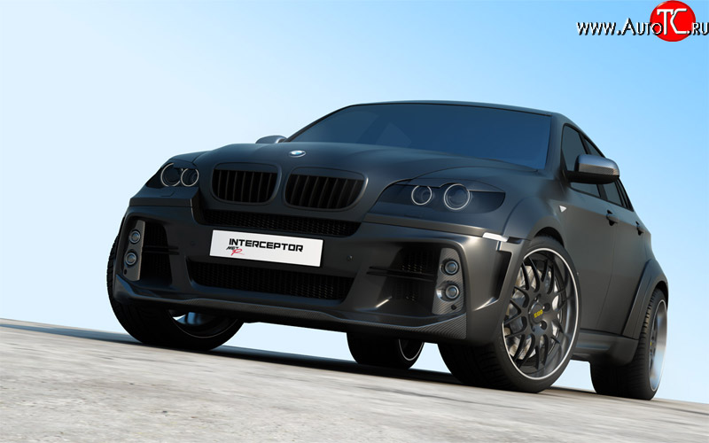 3 479 р. Реснички передних фар Interceptor BMW X6 E71 дорестайлинг (2008-2012) (Неокрашенные)  с доставкой в г. Воронеж