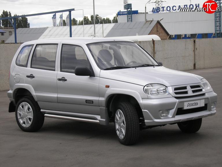 1 799 р. Пороги накладки Аскет  Chevrolet Niva  2123 (2002-2008), Лада 2123 (Нива Шевроле) (2002-2008) (Неокрашенные)  с доставкой в г. Воронеж