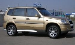 2 149 р. Пороги накладки Атака  Chevrolet Niva  2123 (2002-2008), Лада 2123 (Нива Шевроле) (2002-2008) (Неокрашенные)  с доставкой в г. Воронеж. Увеличить фотографию 1