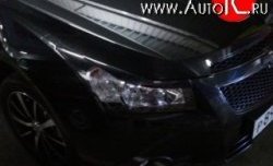 869 р. Реснички Style  Chevrolet Cruze ( J300,  J305) (2009-2015) седан дорестайлинг, хэтчбек дорестайлинг, седан рестайлинг, хэтчбек рестайлинг (Неокрашенные)  с доставкой в г. Воронеж. Увеличить фотографию 1