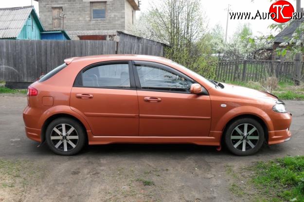 3 499 р. Пороги накладки Street Edition Chevrolet Lacetti хэтчбек (2002-2013) (Неокрашенные)  с доставкой в г. Воронеж