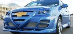 3 449 р. Передний бампер Крестоносец Chevrolet Lacetti седан (2002-2013) (Неокрашенный)  с доставкой в г. Воронеж. Увеличить фотографию 2