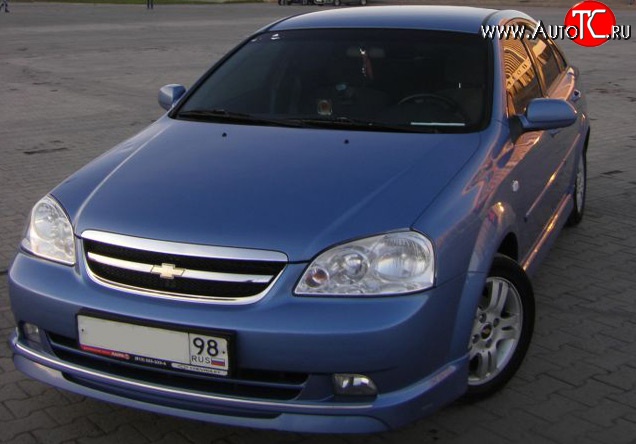 5 949 р. Накладка Street Edition на передний бампер Chevrolet Lacetti седан (2002-2013) (Неокрашенная)  с доставкой в г. Воронеж