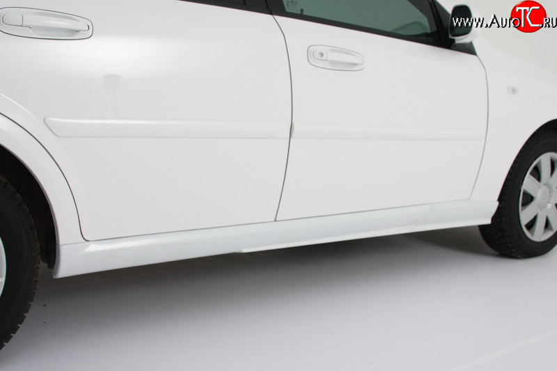 3 399 р. Пороги накладки Sport на Chevrolet Lacetti хэтчбек (2002-2013) (Неокрашенные)  с доставкой в г. Воронеж