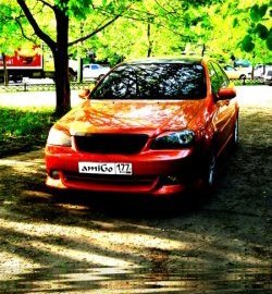2 399 р. Накладка переднего бампера Tuning Zone Chevrolet Lacetti седан (2002-2013) (Неокрашенная)  с доставкой в г. Воронеж. Увеличить фотографию 5