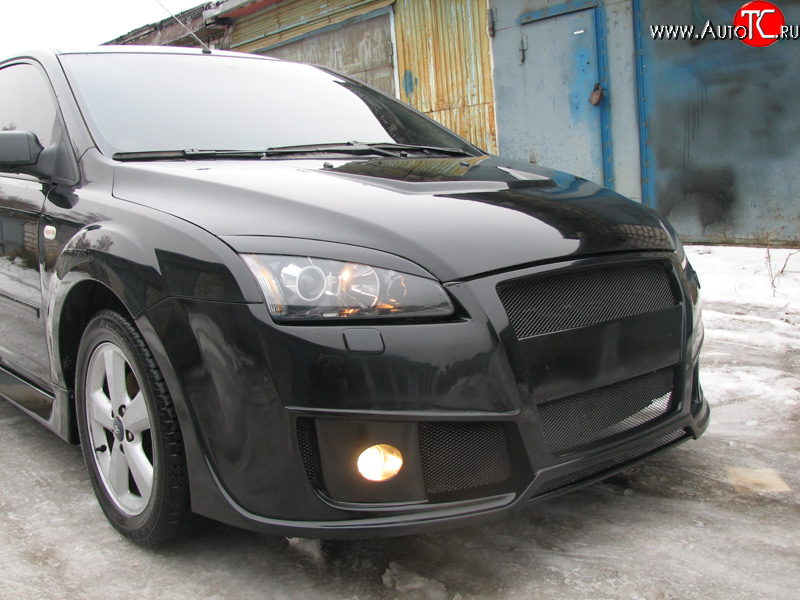 7 799 р. Передний бампер Bomb-Style Ford Focus 2 универсал дорестайлинг (2004-2008) (Без центрального проёма под гос.номер, Неокрашенный)  с доставкой в г. Воронеж