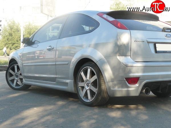 5 899 р. Пороги накладки MaxS  Ford Focus  2 (2004-2011) хэтчбэк 3 дв. дорестайлинг, хэтчбэк 3 дв. рестайлинг (Неокрашенные)  с доставкой в г. Воронеж