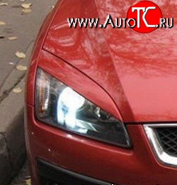 1 299 р. Реснички Sport-Style  Ford Focus  2 (2004-2008)  седан дорестайлинг, универсал дорестайлинг, хэтчбэк 3 дв. дорестайлинг, хэтчбэк 5 дв. дорестайлинг (Неокрашенные)  с доставкой в г. Воронеж