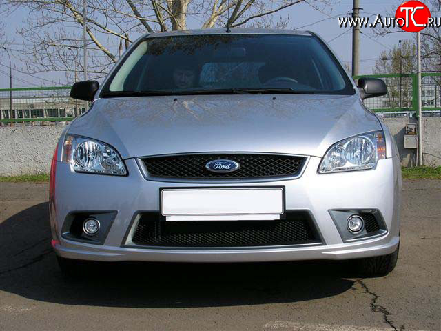 6 099 р. Передний бампер YTG Ford Focus 2 универсал дорестайлинг (2004-2008) (Неокрашенный)  с доставкой в г. Воронеж