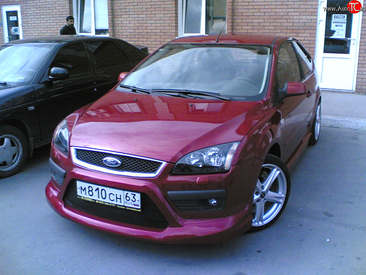 8 499 р. Накладка на передний бампер Снайпер  Ford Focus  2 (2004-2008)  седан дорестайлинг, универсал дорестайлинг, хэтчбэк 3 дв. дорестайлинг, хэтчбэк 5 дв. дорестайлинг (Неокрашенная)  с доставкой в г. Воронеж