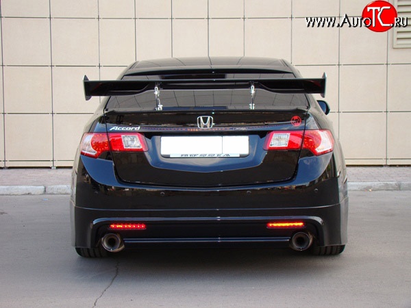 9 399 р. Юбка заднего бампера MUGEN  Honda Accord  8 CU (2008-2011) седан дорестайлинг (Неокрашенная)  с доставкой в г. Воронеж