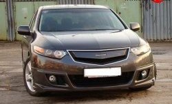 Вставка в оригинальную решетку радиатора MUGEN (дорестайлинг) Honda Accord 8 CU седан дорестайлинг (2008-2011)