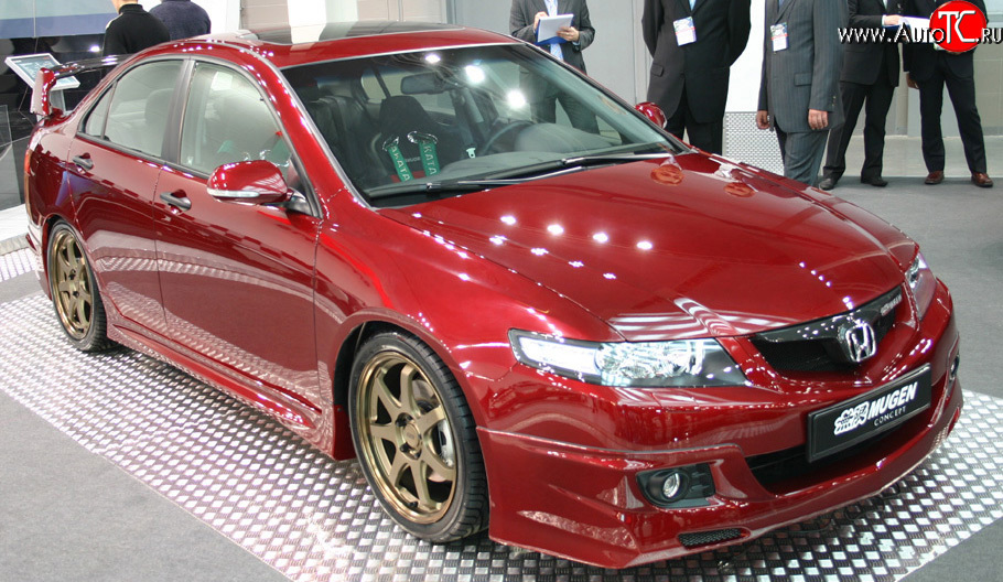 5 899 р. Пороги накладки Mugen Style рестайлинг  Honda Accord  7 CL (2002-2005) седан дорестайлинг (Неокрашенные)  с доставкой в г. Воронеж