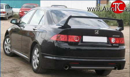 7 199 р. Накладка заднего бампера Mugen Style  Honda Accord  7 CL (2005-2008) седан рестайлинг (Неокрашенная)  с доставкой в г. Воронеж