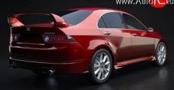7 199 р. Накладка заднего бампера Mugen Style  Honda Accord  7 CL (2002-2005) седан дорестайлинг (Неокрашенная)  с доставкой в г. Воронеж. Увеличить фотографию 3