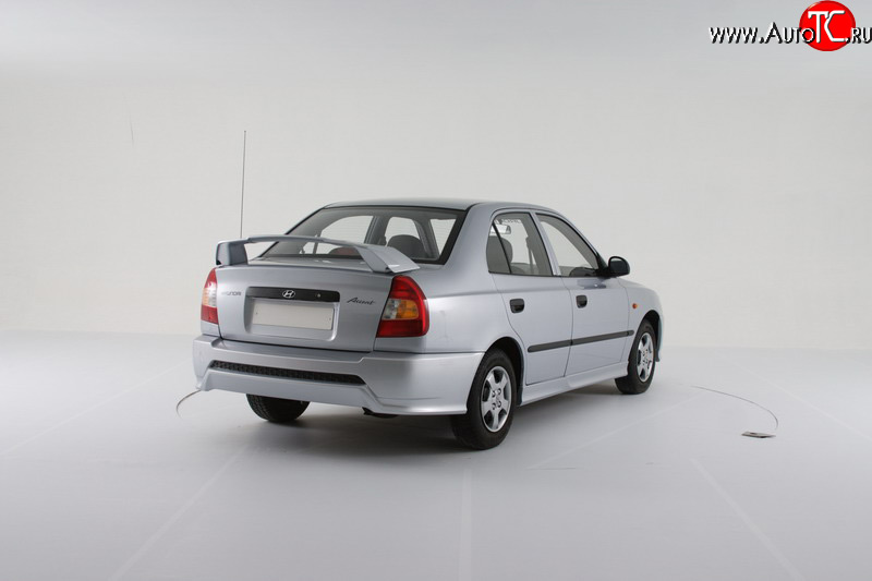 2 049 р. Пороги накладки Классик Hyundai Accent седан ТагАЗ (2001-2012) (Неокрашенные)  с доставкой в г. Воронеж