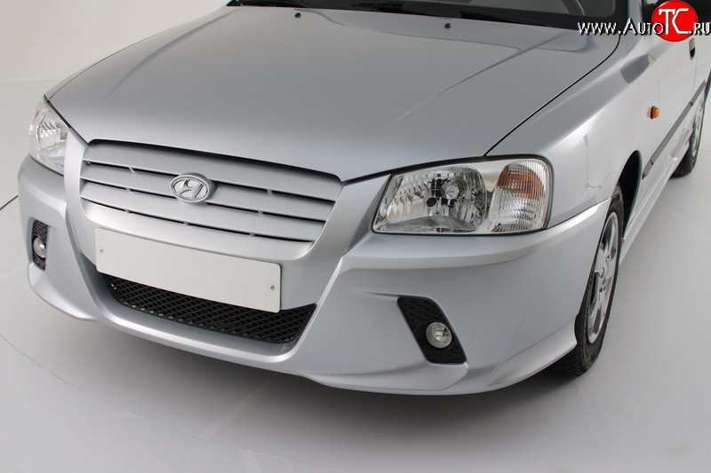 5 099 р. Передний бампер Классик Hyundai Accent 2 LC седан дорестайлинг (ТагАЗ) (1999-2012) (Неокрашенный)  с доставкой в г. Воронеж
