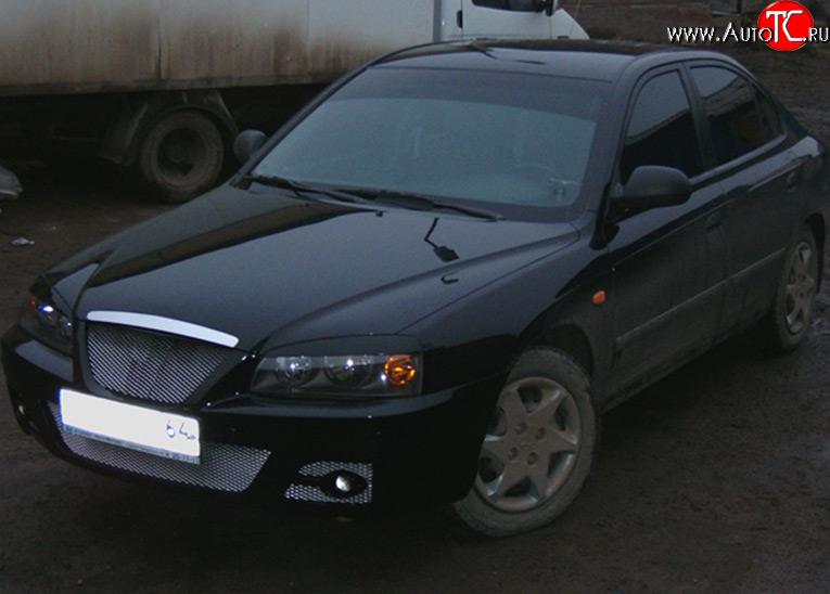 3 399 р. Передний бампер M-VRS Hyundai Elantra XD седан дорестайлинг (2000-2003) (Неокрашенный)  с доставкой в г. Воронеж