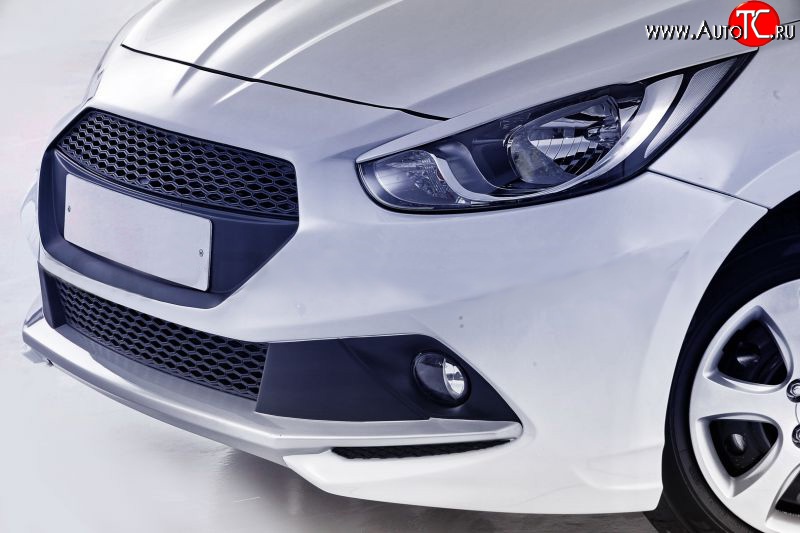 1 099 р. Реснички Sport Hyundai Solaris RBr седан дорестайлинг (2010-2014) (Неокрашенные)  с доставкой в г. Воронеж