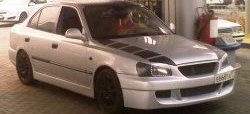 2 549 р. Пороги накладки ATH-classic Hyundai Accent седан ТагАЗ (2001-2012) (Неокрашенные)  с доставкой в г. Воронеж. Увеличить фотографию 2