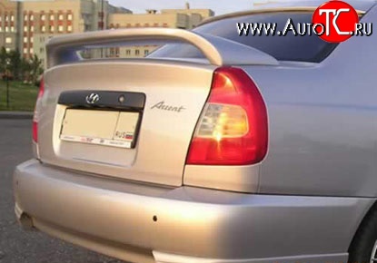 5 249 р. Спойлер Street Hyundai Accent 2 LC седан дорестайлинг (ТагАЗ) (1999-2012) (Неокрашенный)  с доставкой в г. Воронеж