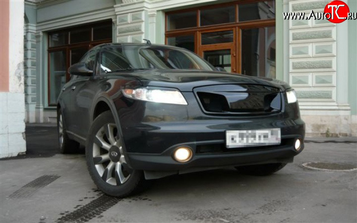 5 799 р. Решётка радиатора Devil INFINITI FX35 S50 дорестайлинг (2002-2005) (Неокрашенная)  с доставкой в г. Воронеж