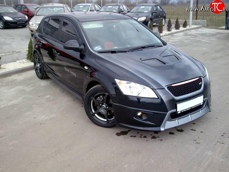 8 699 р. Накладка переднего бампера Khust-Tuning KIA Ceed 1 ED дорестайлинг, хэтчбэк 5 дв. (2006-2010)  с доставкой в г. Воронеж