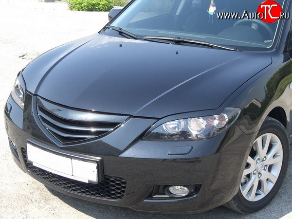 849 р. Реснички Speed (комплект)  Mazda 3/Axela  BK (2003-2009) дорестайлинг седан, рестайлинг седан (Неокрашенные)  с доставкой в г. Воронеж