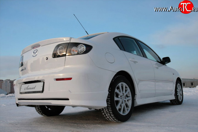 6 949 р. Пороги накладки Sunset Mazda 3/Axela BK дорестайлинг седан (2003-2006) (Неокрашенные)  с доставкой в г. Воронеж